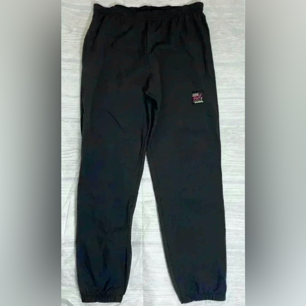 Vintage 90s Gray Surf Style Elastic Waist Brand Pants Size M‎ Logo beach classic
